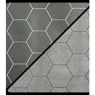 Battlemat 1” Reversible Black-Grey Hexes (23½” x 26” Playing Surface)