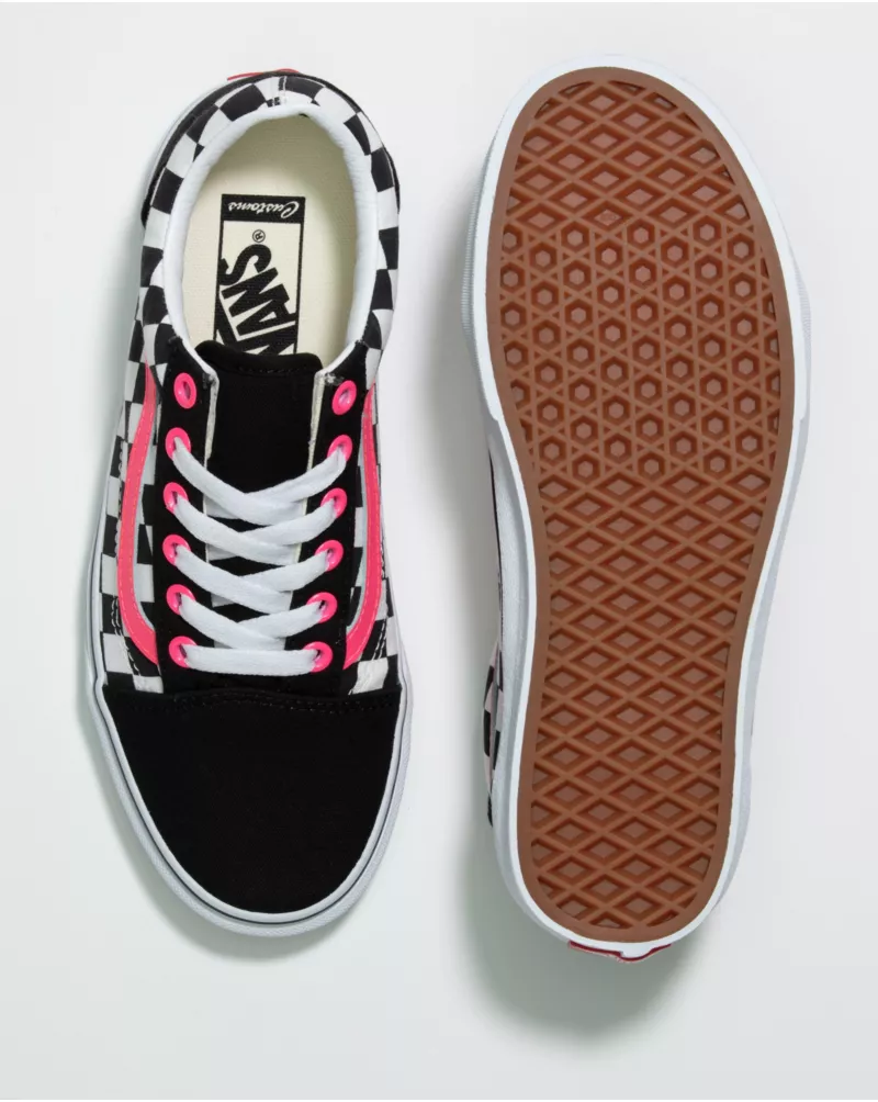 Customs Neon Pink Sidestripe Old Skool