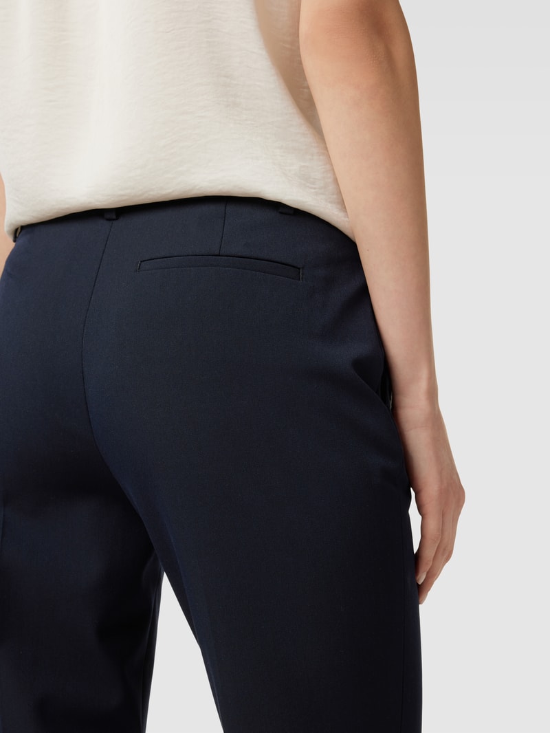 Stoffhose mit Bügelfalten in marineblau