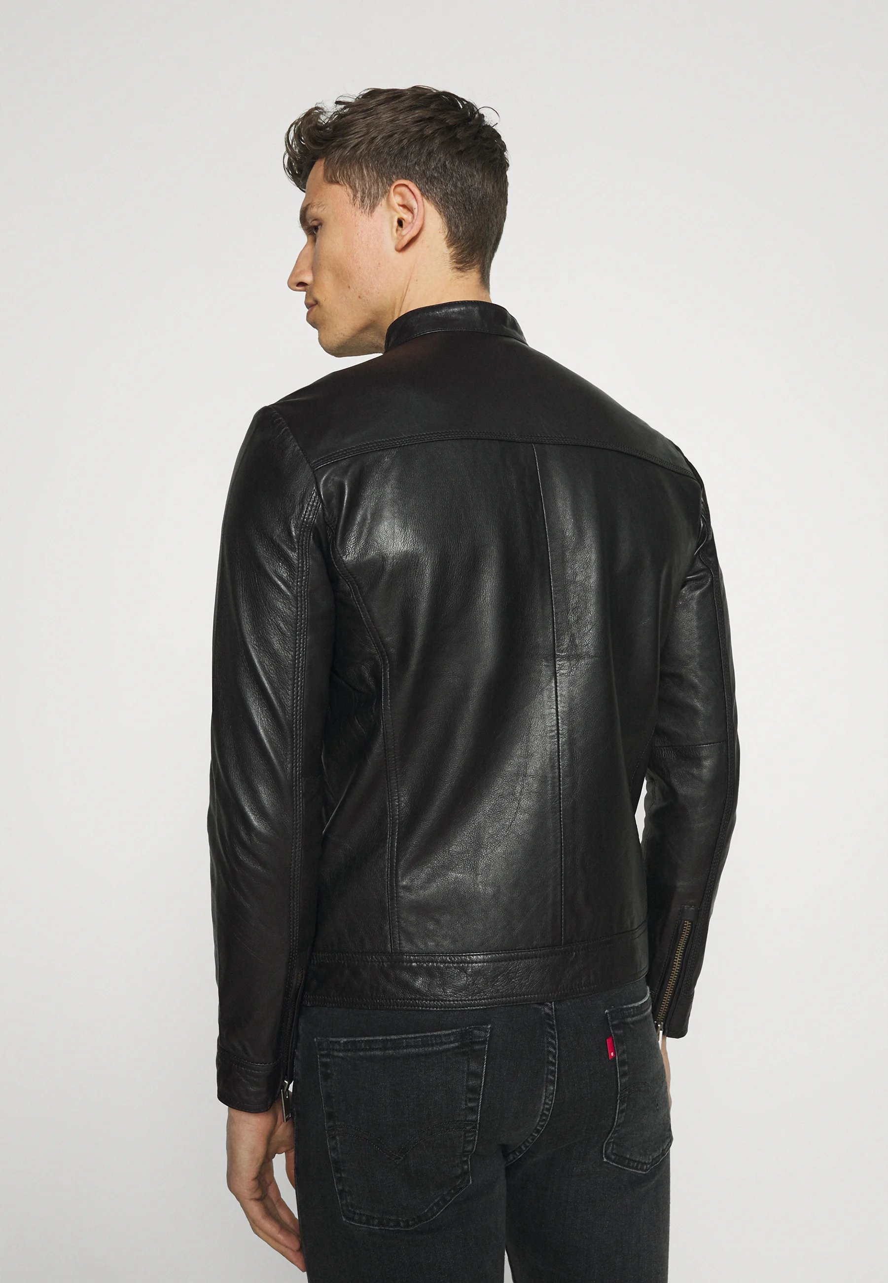 Chaqueta de cuero Selected Homme SLHICONIC CLASSIC