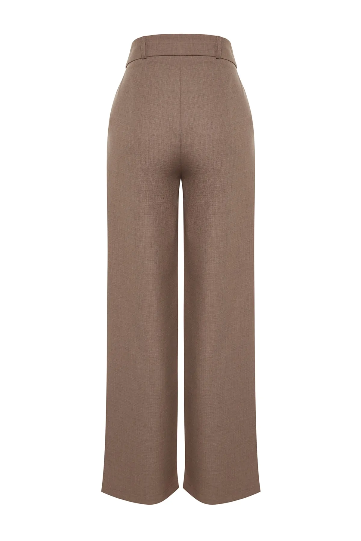 Trendyol Collection  Hellbraune, plissierte Webhose mit weitem Bein TWOAW22PL0475