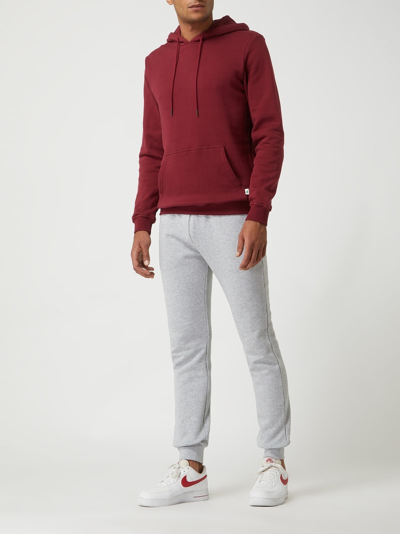 Hoodie aus Bio-Baumwolle in bordeaux rot