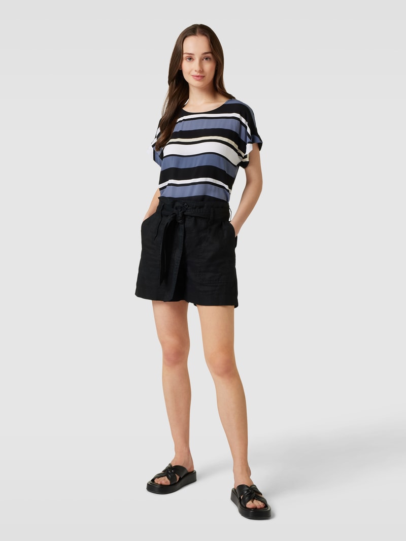 Blusenshirt mit Streifenmuster in schwarz