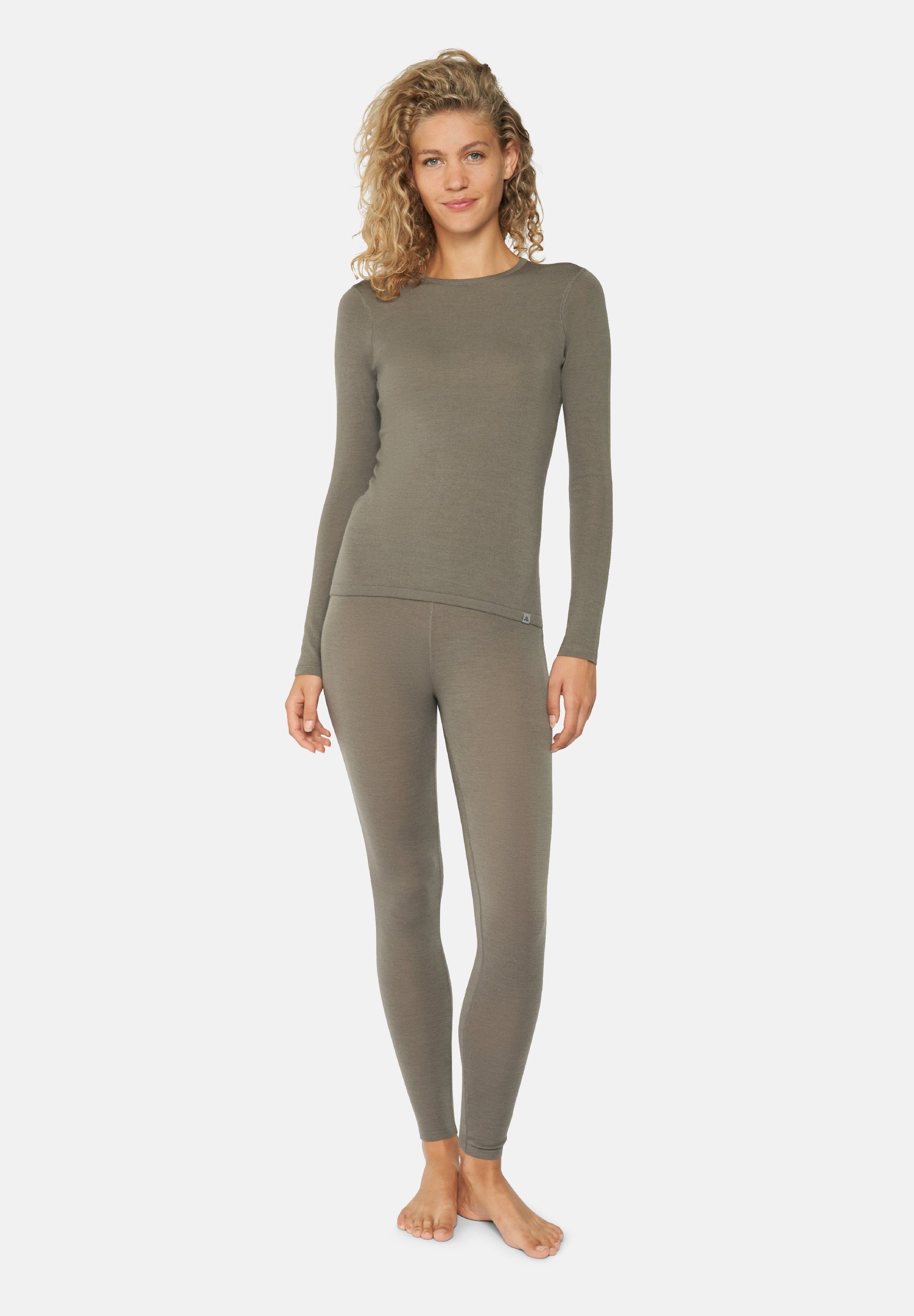 DANISH ENDURANCE Thermounterhemd Merino Thermo-Unterwäsche Set für Damen Langarm Shirt & Hose, Temperaturregulierend
