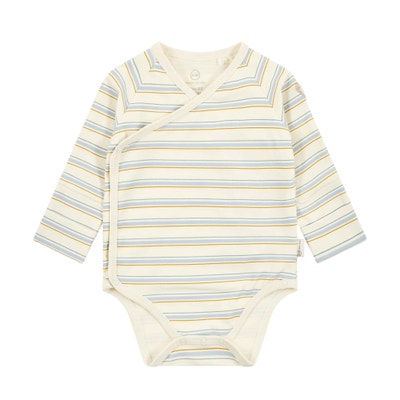 Wickelbody langarm, beige für Jungs