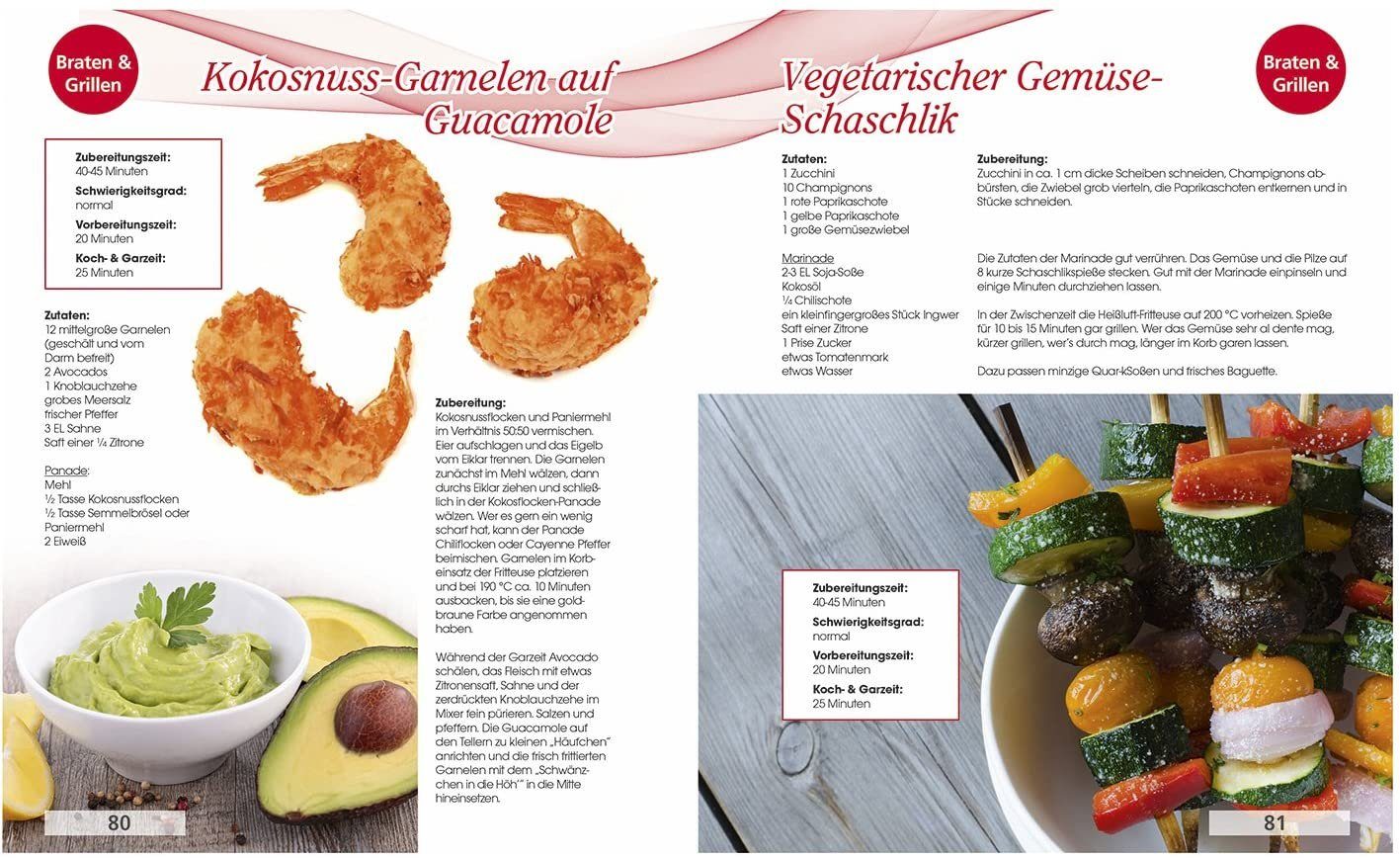 GOURMETmaxx Notizbuch Heißluftfritteuse, Rezeptbuch Heiße Rezepte nahezu ohne Fett.