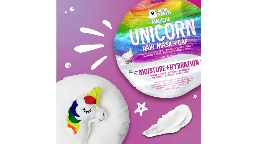 Bear Fruits Haarkur/Balsam/ Unicorn Hair Mask + Cap 20ml 20 ml