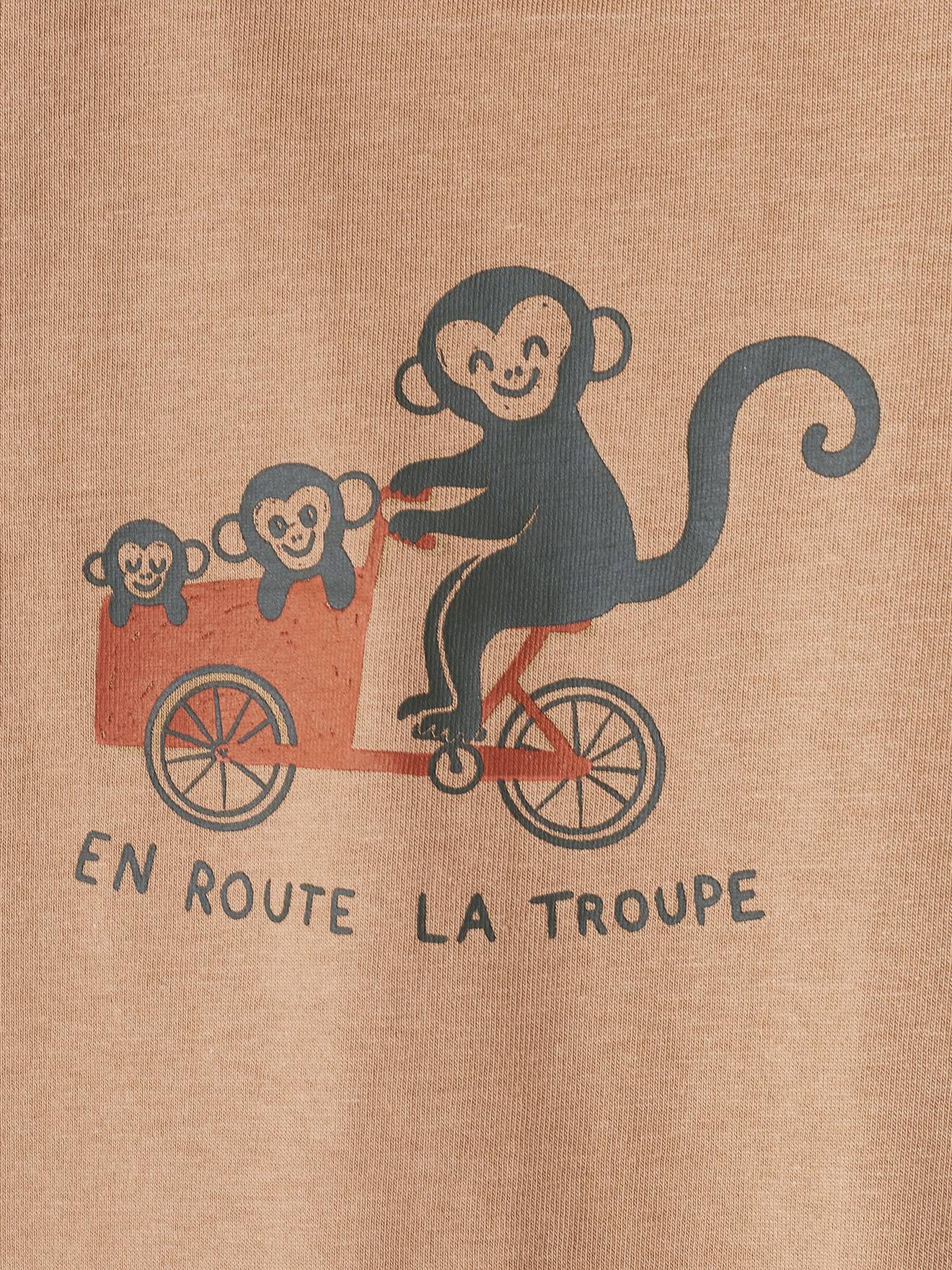 Lot de 2 T-shirts basics bébé manches courtes taupe