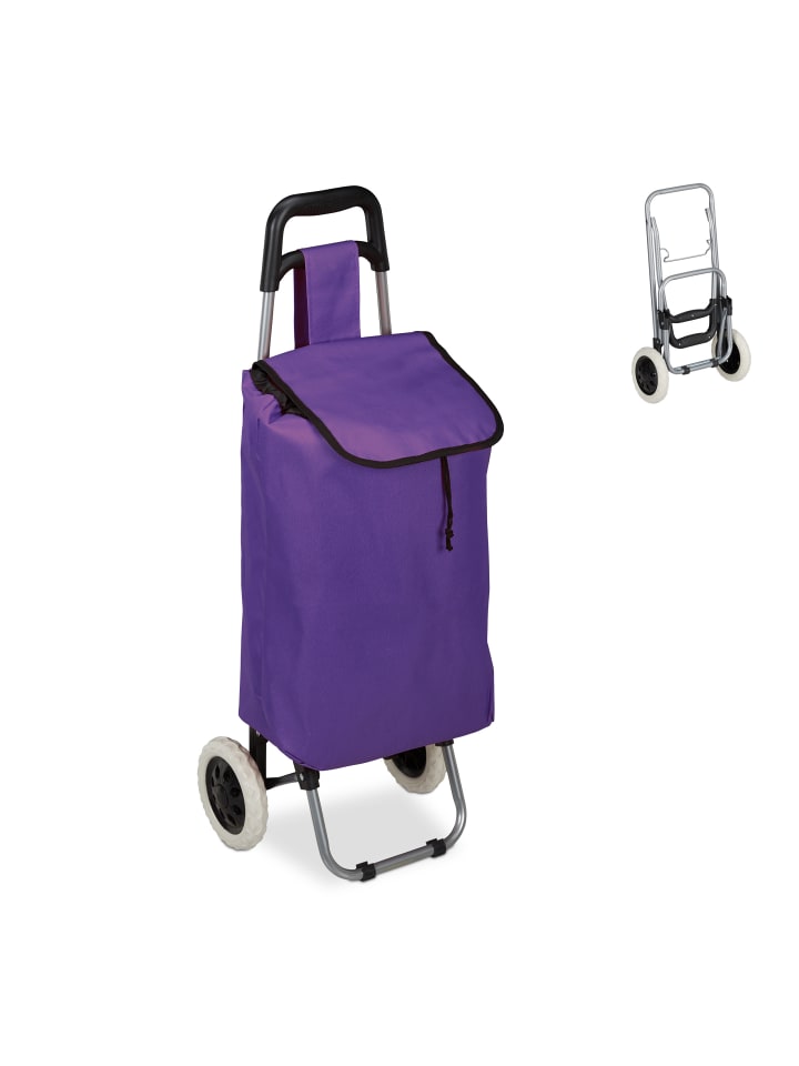 relaxdays Einkaufstrolley in Lila günstig kaufen onesize