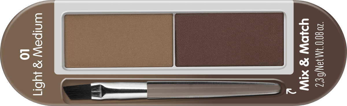 Augenbrauenpuder Set Mix & Match 01 Light & Medium, 2,3 g