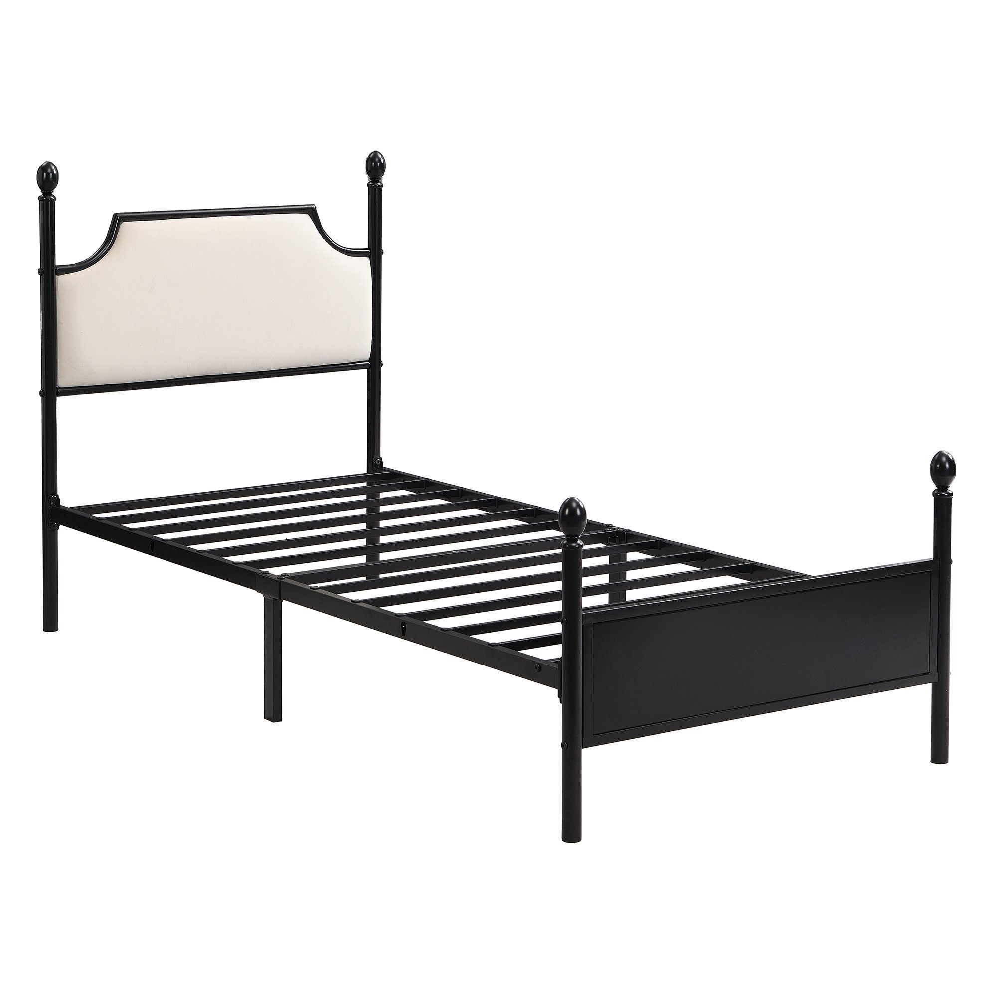 HAUSS SPLOE Metallbett Modern Metallbett Bettgestelle Einzelbett Gästebett Bettrahmen, Hochwertiges Material
