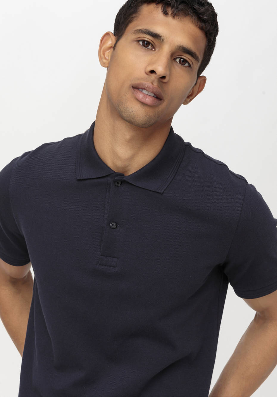 Poloshirt Zwirnjersey aus reiner Bio-Baumwolle