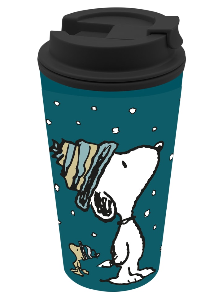 Geda Labels Coffee to go Becher Peanuts Winter in Blau - 400 ml günstig kaufen onesize
