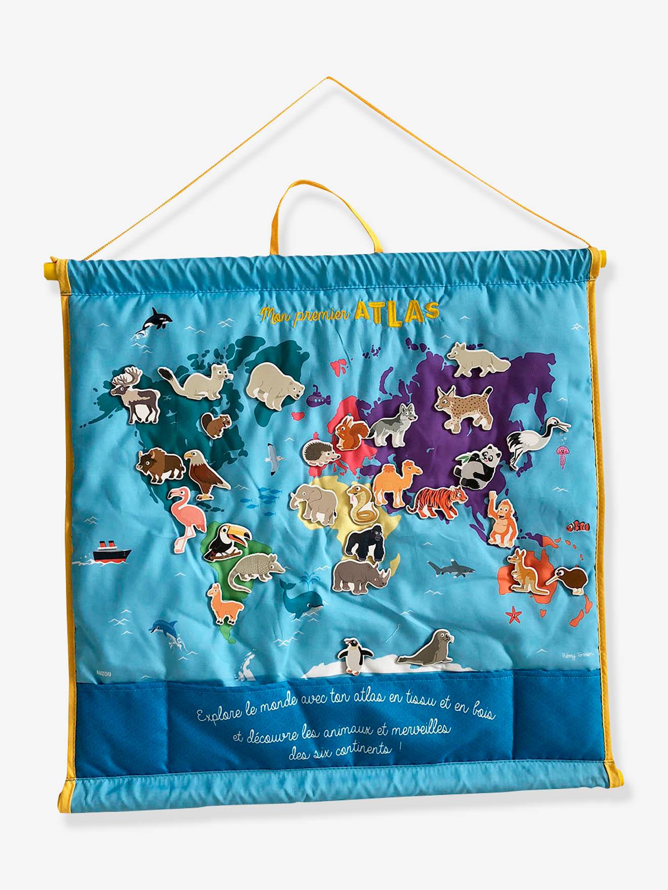 Mon premier Atlas en tissu AUZOU bleu