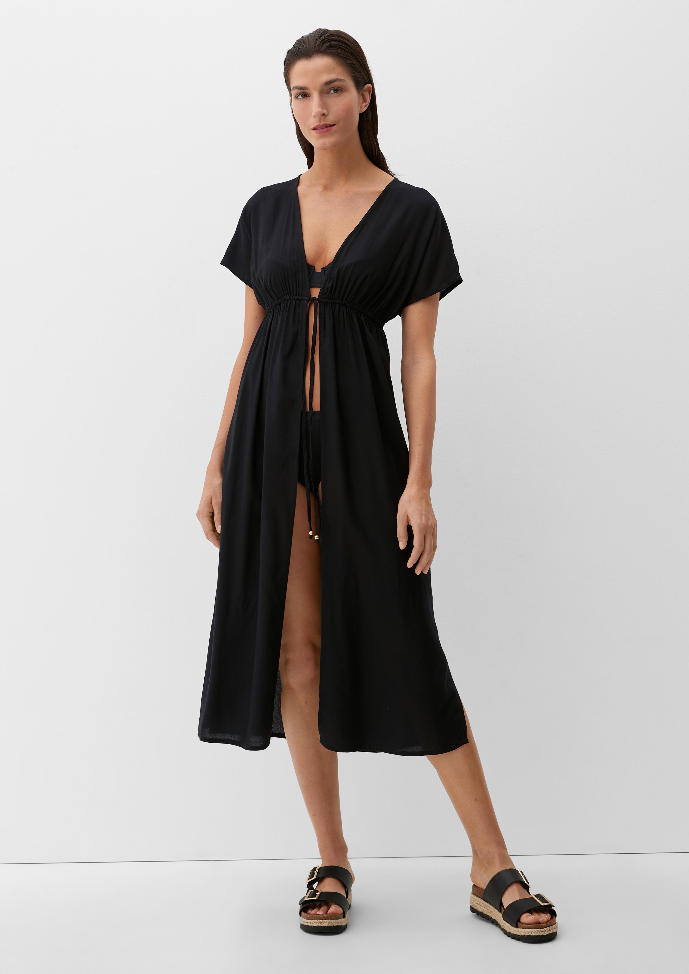 Fließendes Strandkleid mit Tunnelzug  6008131-9999