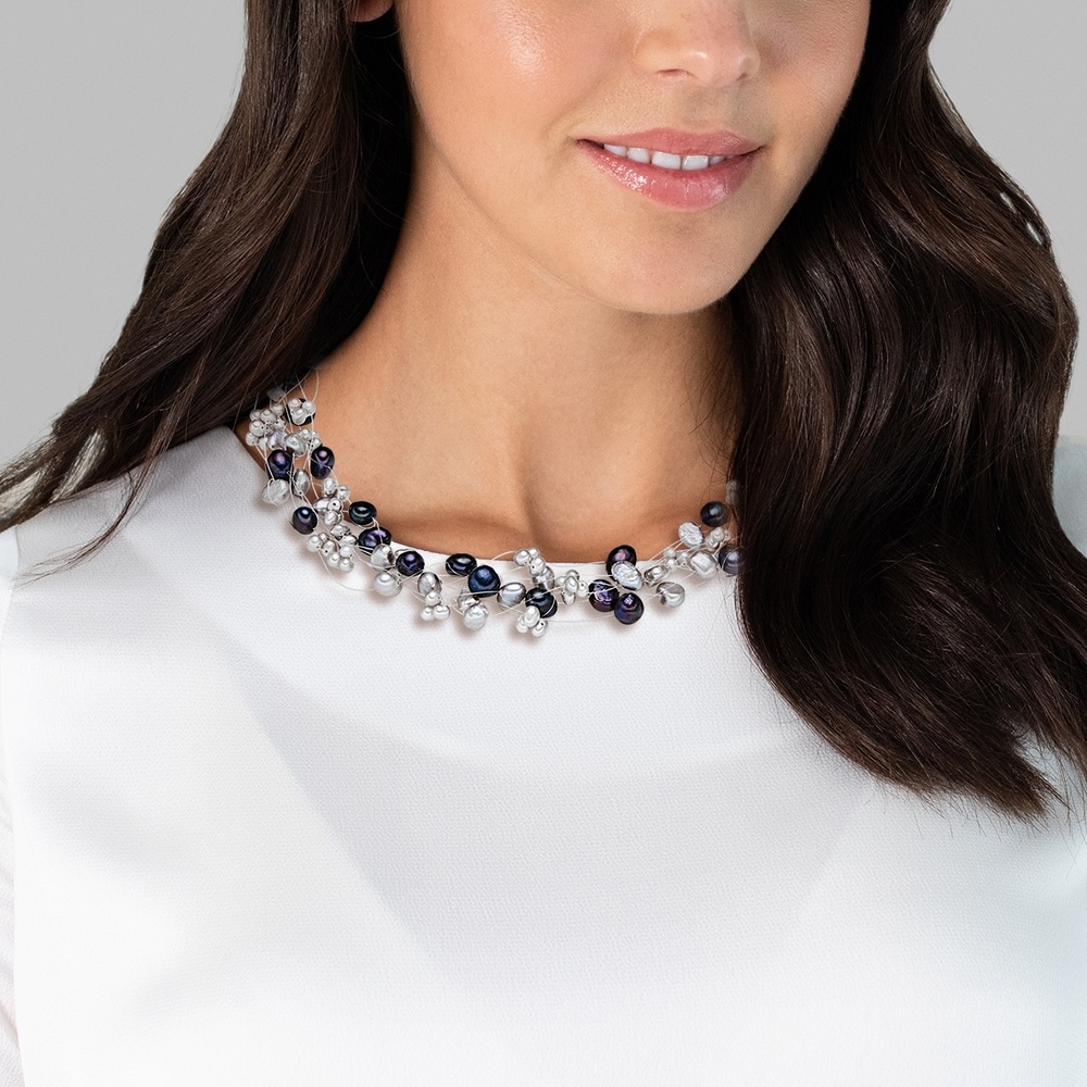 Valero Pearls Collier de perles Perle de culture d'eau douce Perle de culture d'eau douce en Mu collier