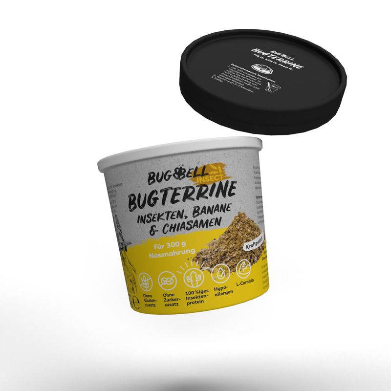 BugBell BugTerrine Adult Insekten, Banane und Chiasamen
