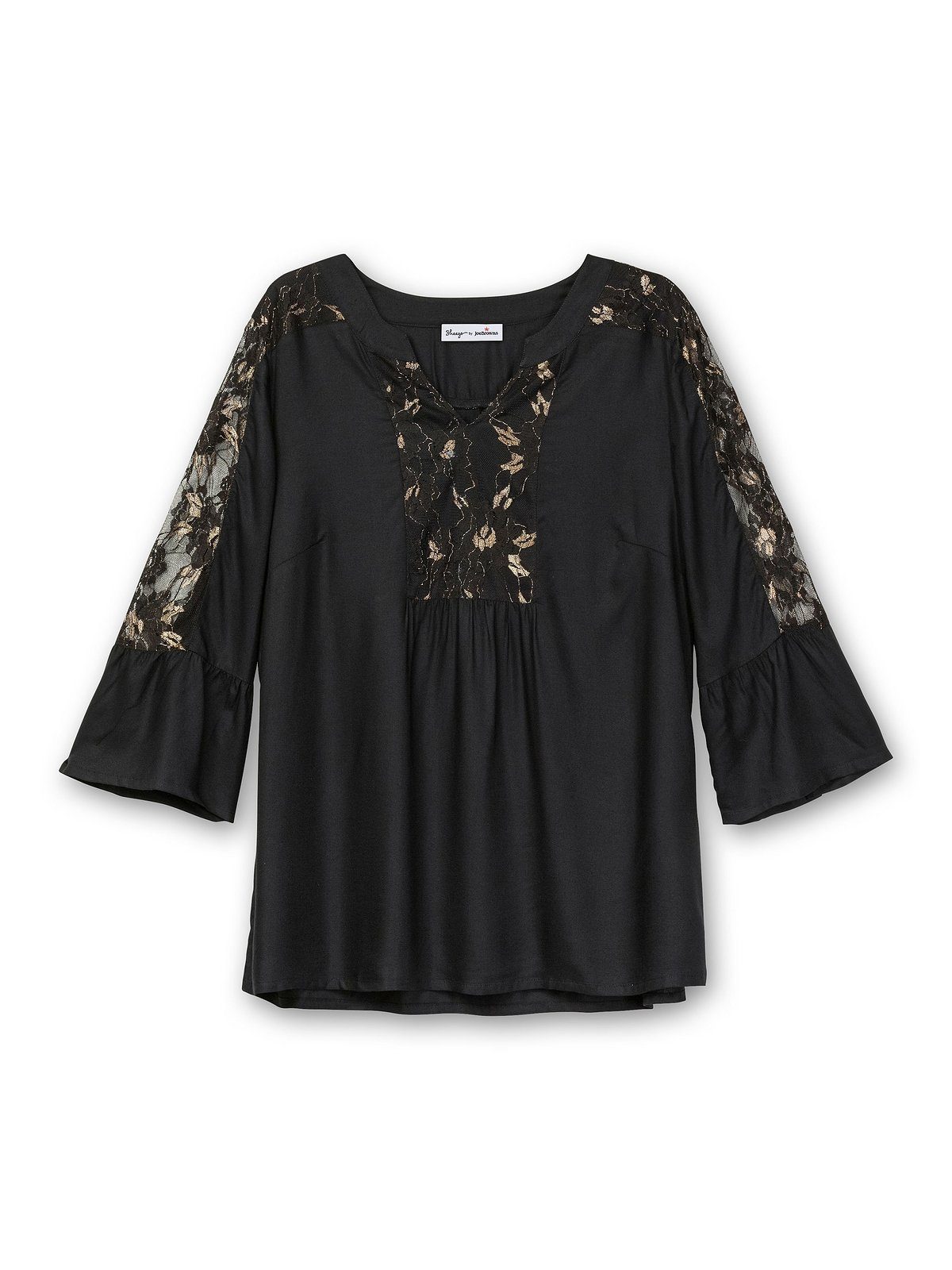 sheego by Joe Browns Tunika Große Größen mit floralen Spitzeneinsätzen