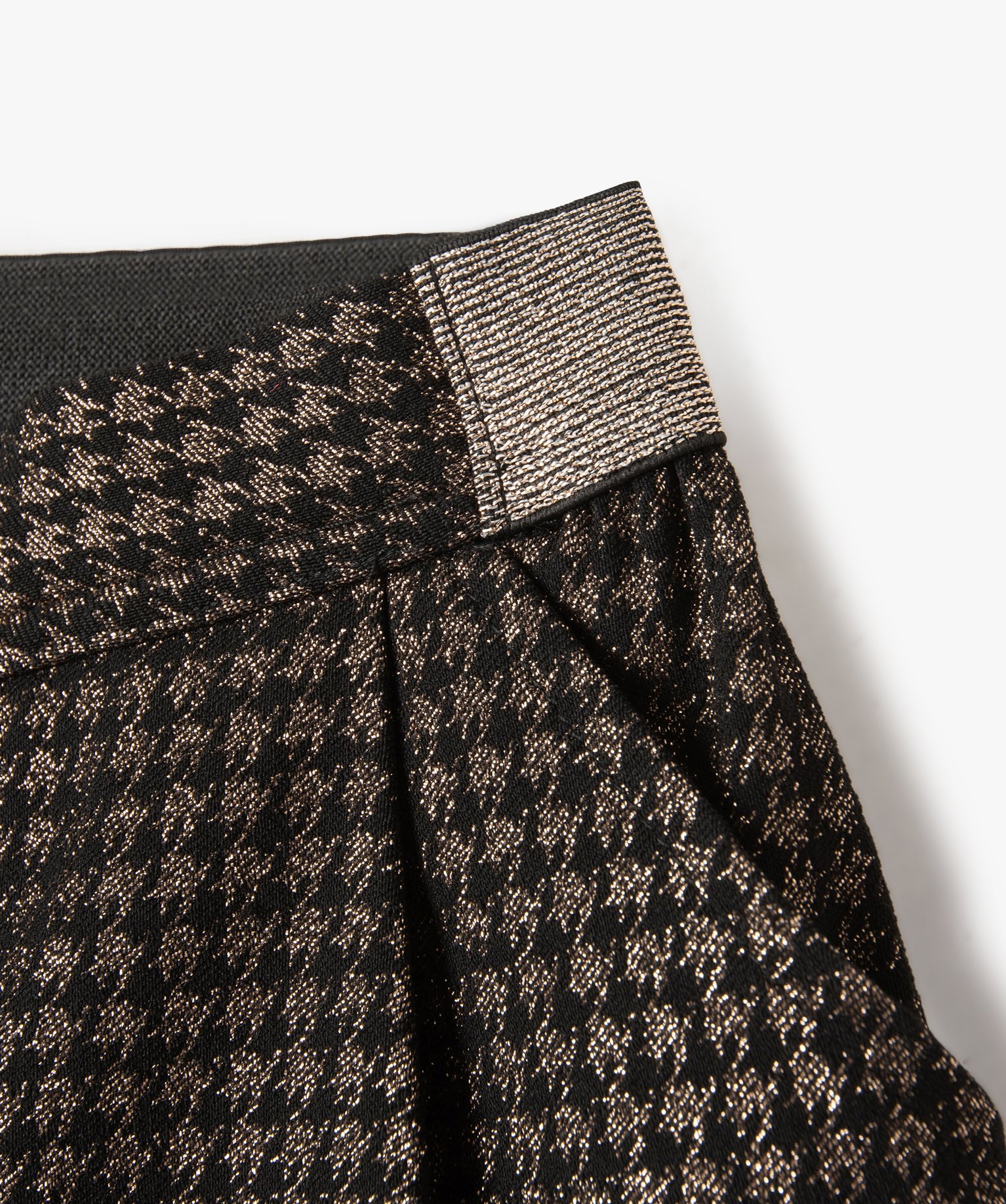 Short fille en maille extensible à motif pied-de-poule pail... noir | GEMO