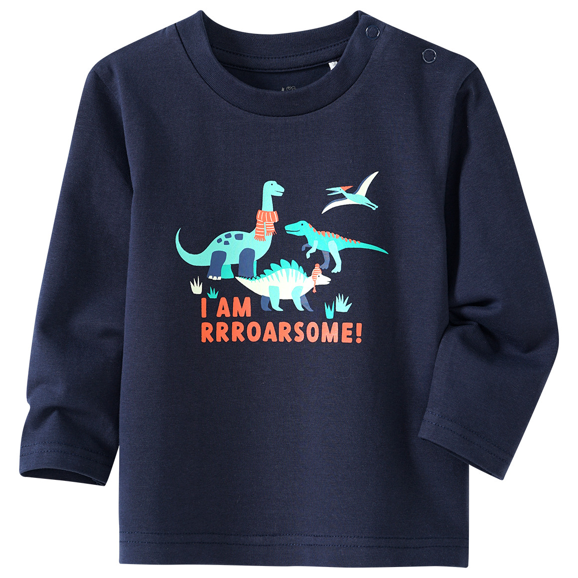 Baby Langarmshirt mit Dino-Print