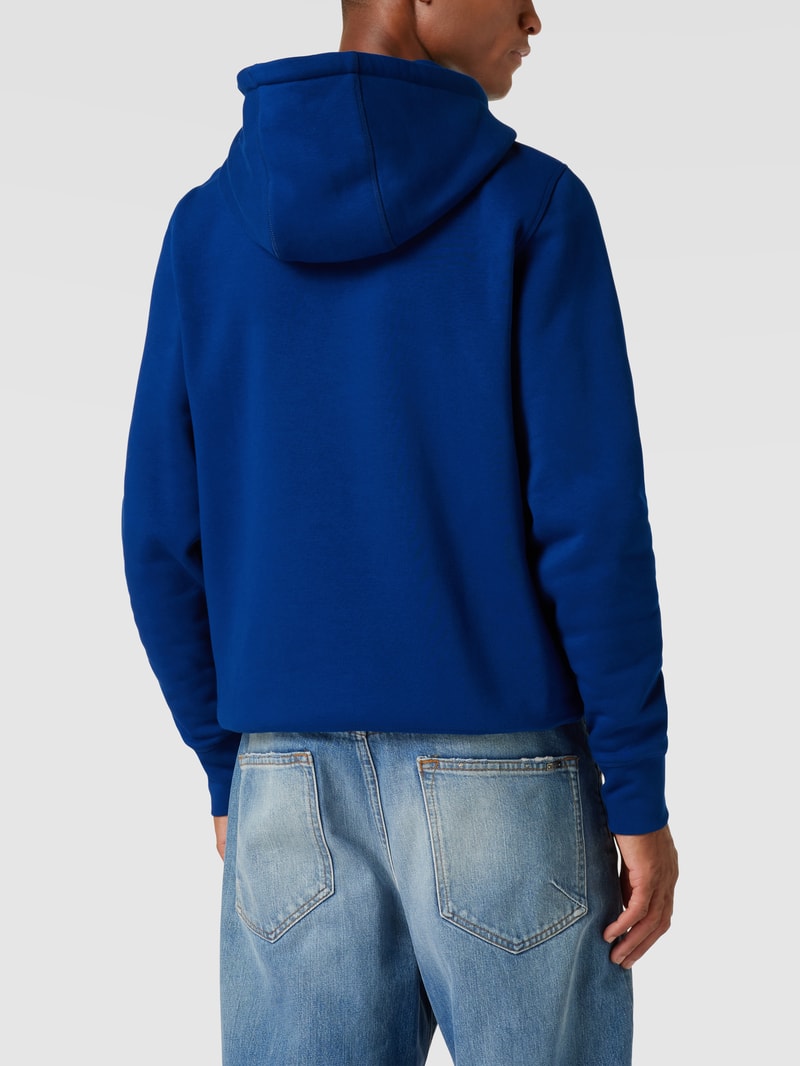 Hoodie mit Label-Stitching Modell 'VARSITY' in royalblau