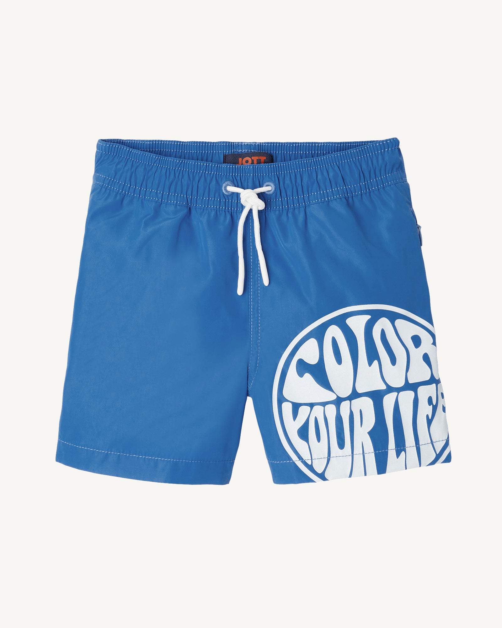 Short de bain Azur/Funday blanc enfant Cassis
