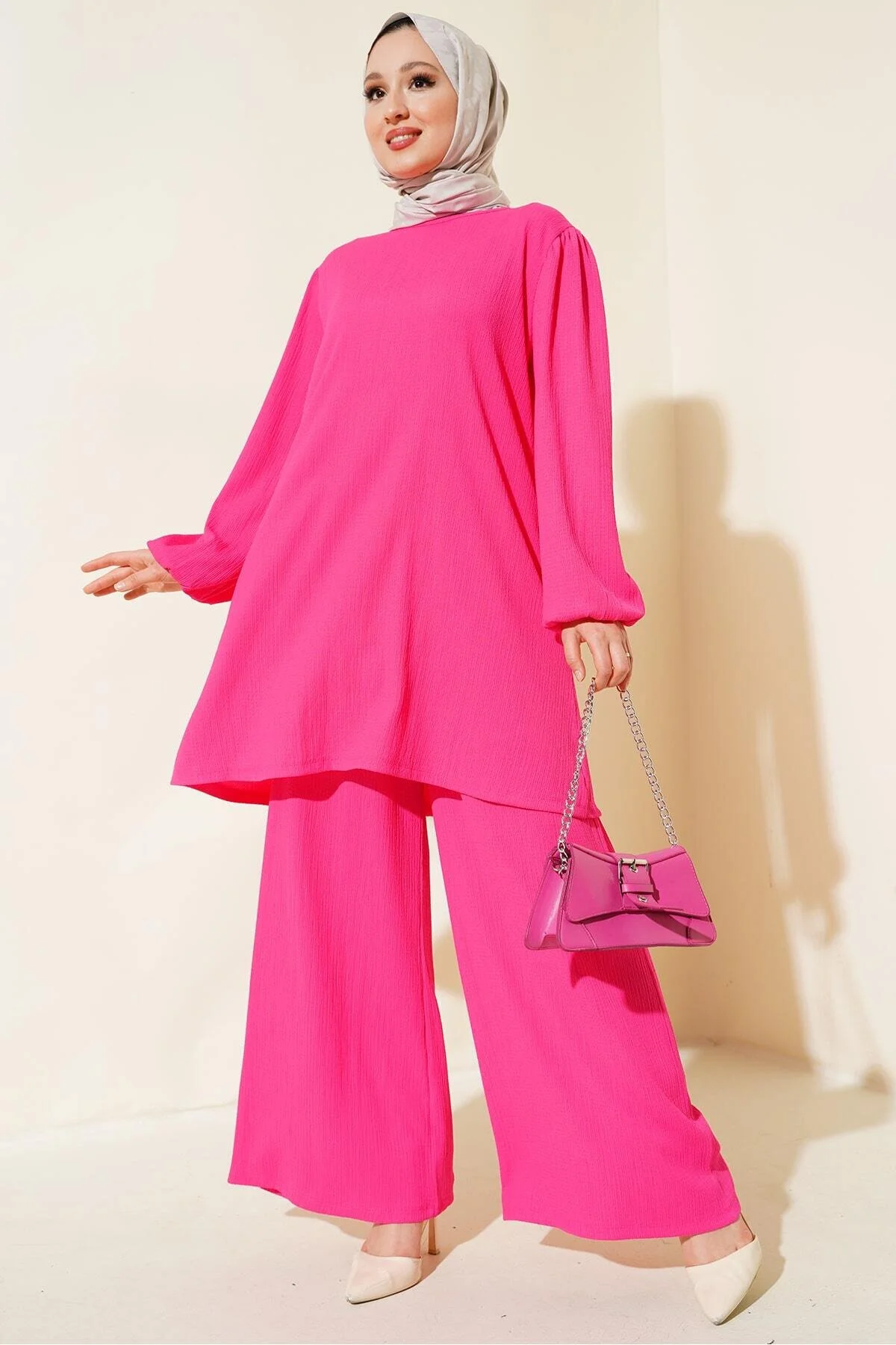 Bigdart  Fuchsiafarbenes Tunika- und Hosen-/Oberteil-Set für Damen 6663