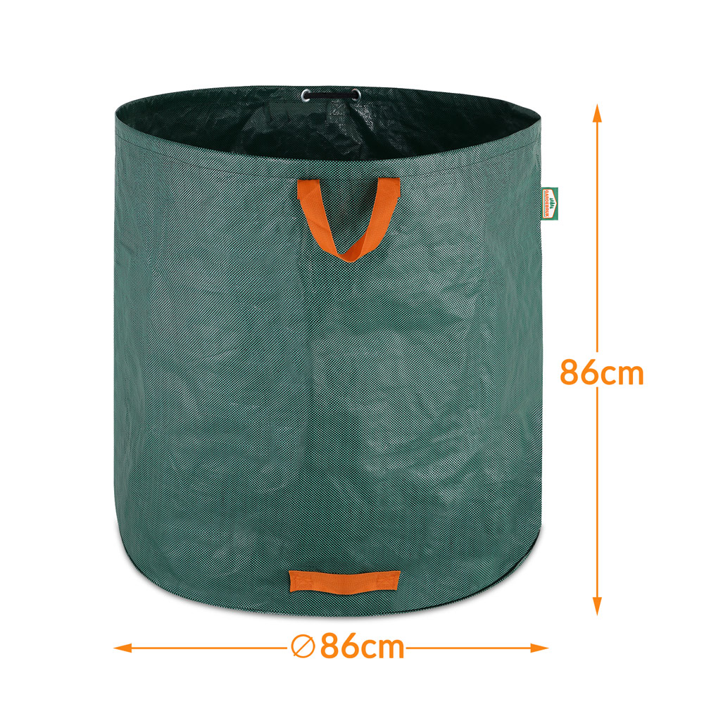 Gardebruk Laubsack 500l 2er Set 86 x 86cm grün / orange