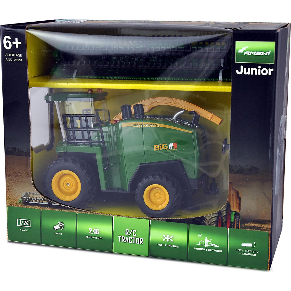 RC-Mähdrescher, Licht & Sound, 1:24 RTR grün