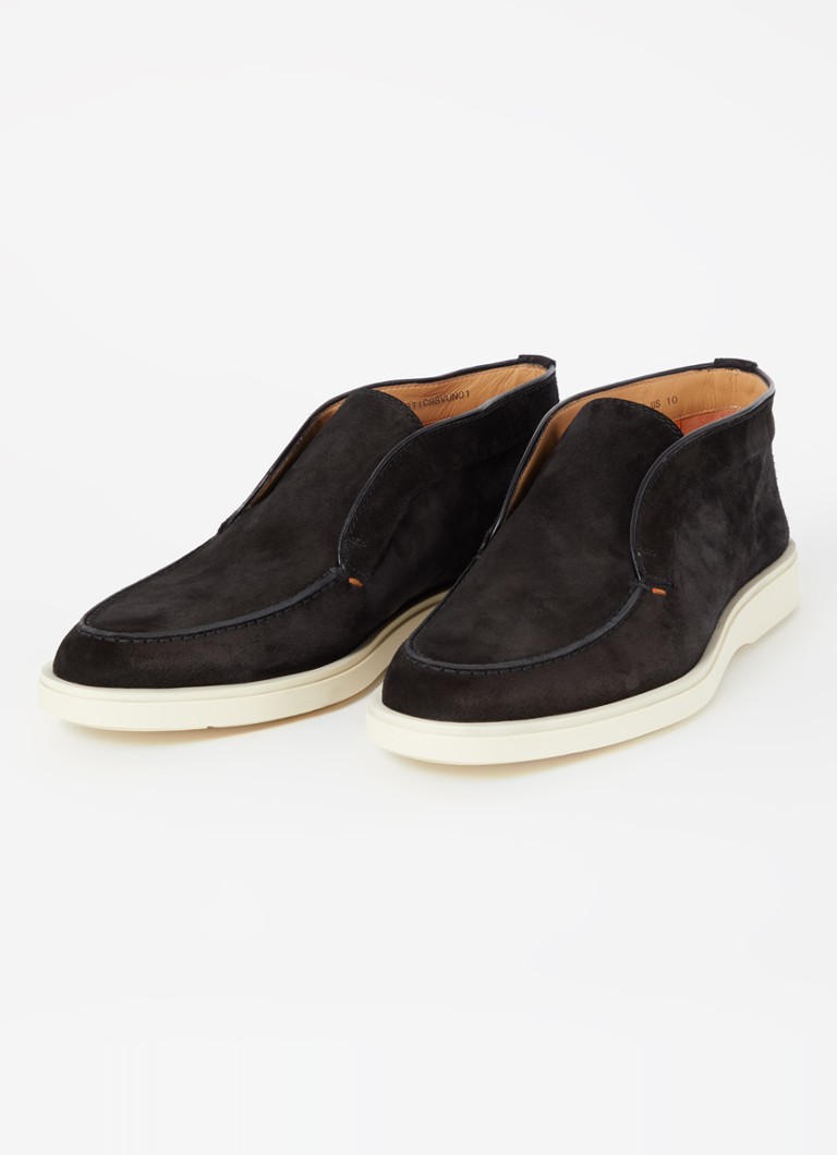 Pantofi Santoni Detroit Suede Slip-On