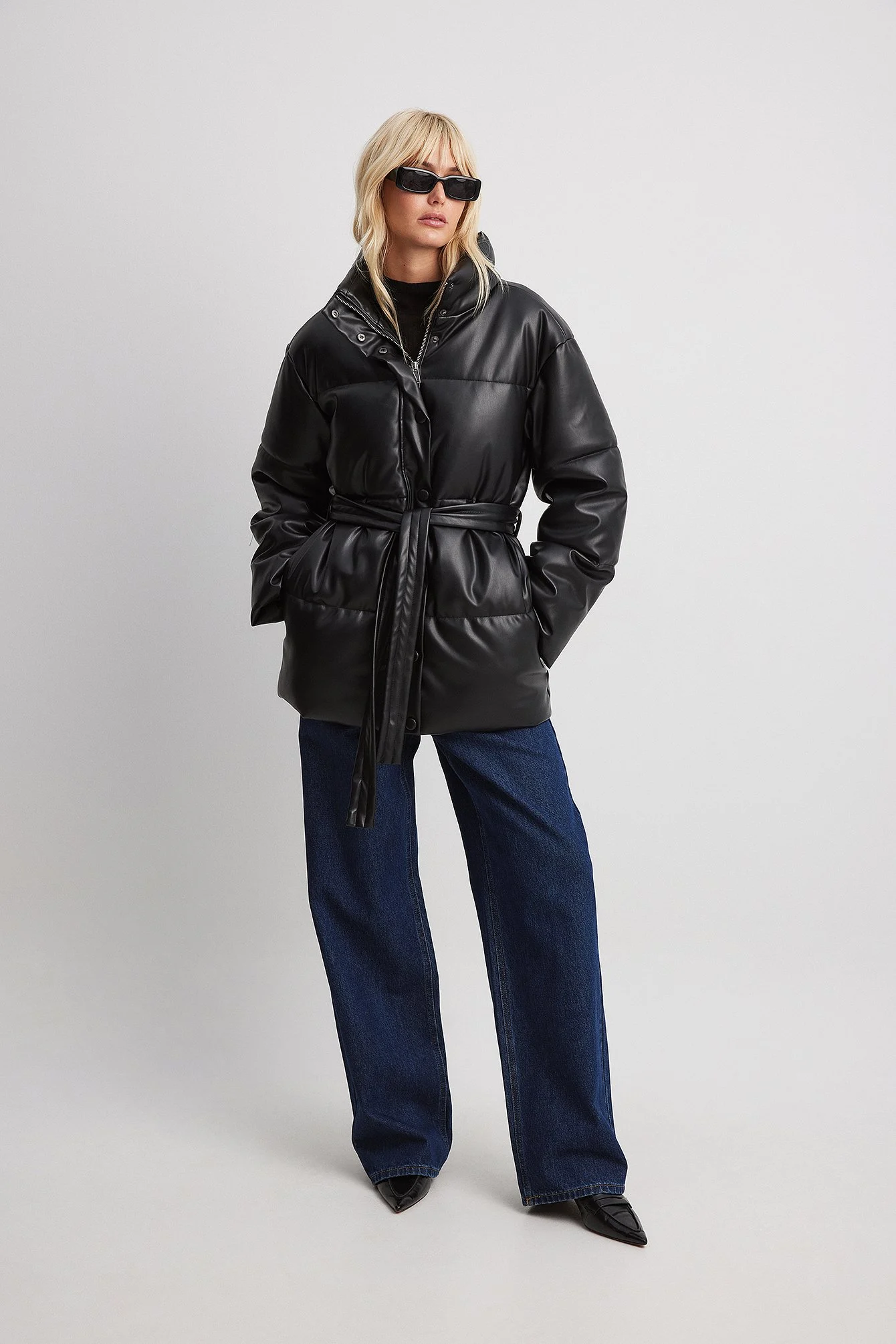 Gepolsterte PU-Jacke