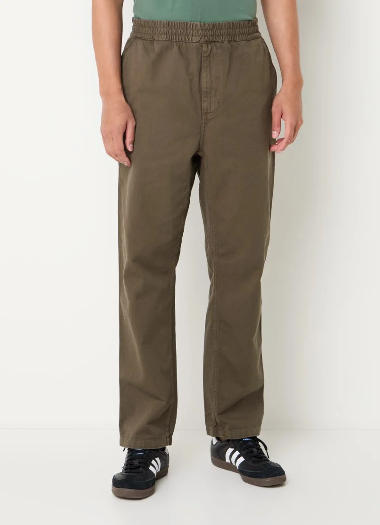Carhartt WIP Flint taisna piegriezuma bikses no organiskās kokvilnas ar sānu kabatām