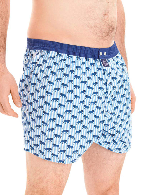 MC ALSON, Boxershorts, Baumwolle, marine gemustert