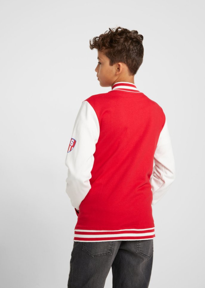 Kinder Sweatjacke im Collegelook