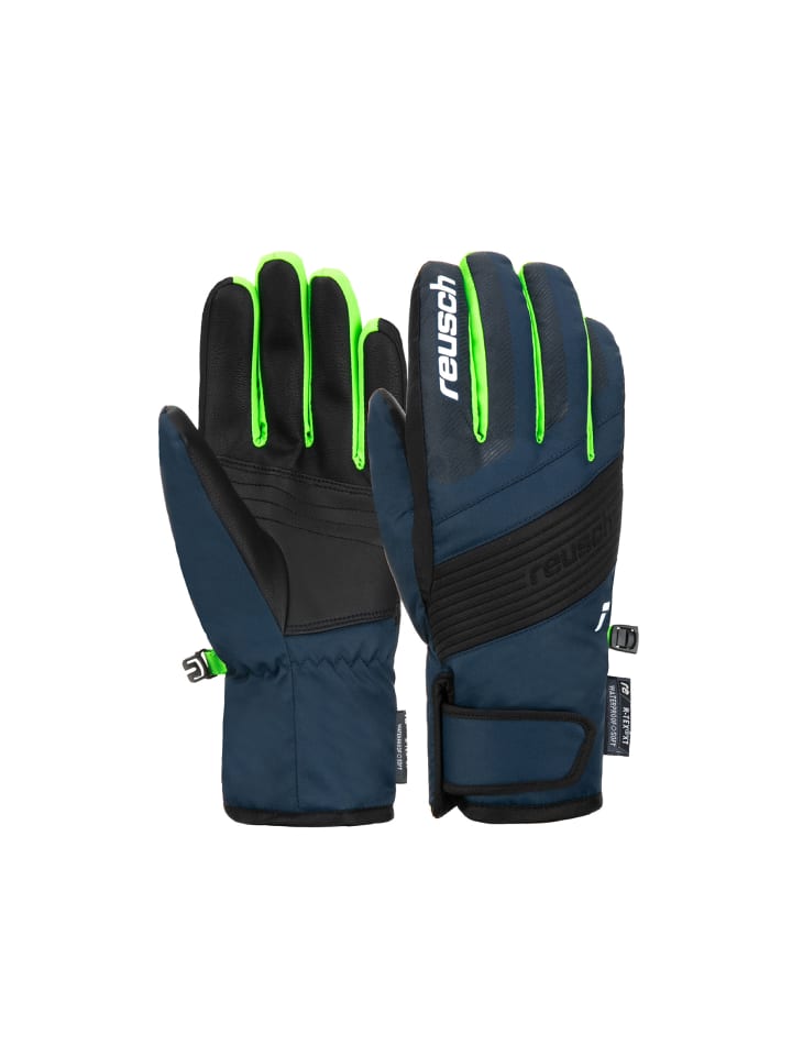 Reusch Fingerhandschuhe Duke R-TEX XT Junior in 7712 blck/dres blue/neon green günstig kaufen