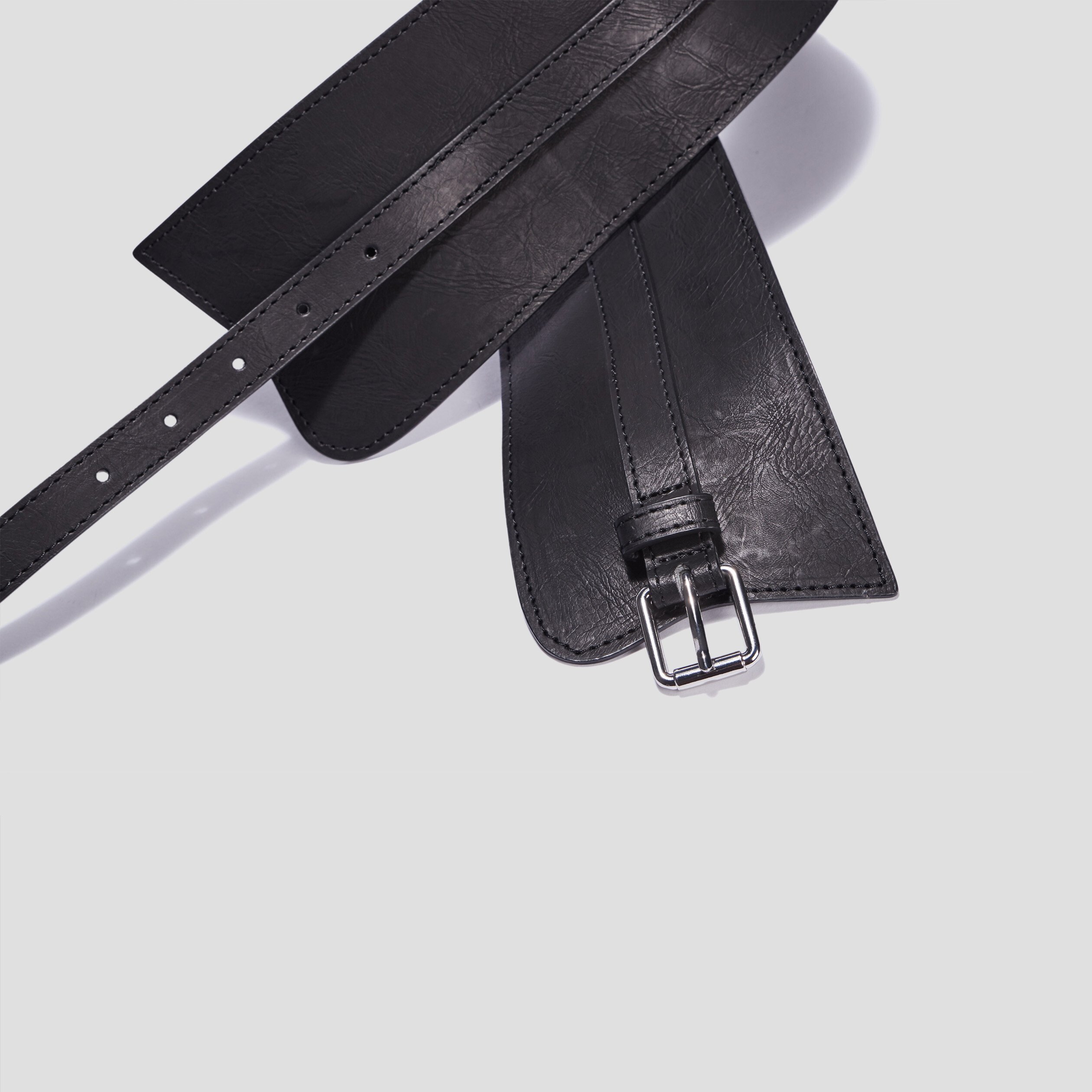 Ceinture large avec boucle noir femme | La Halle