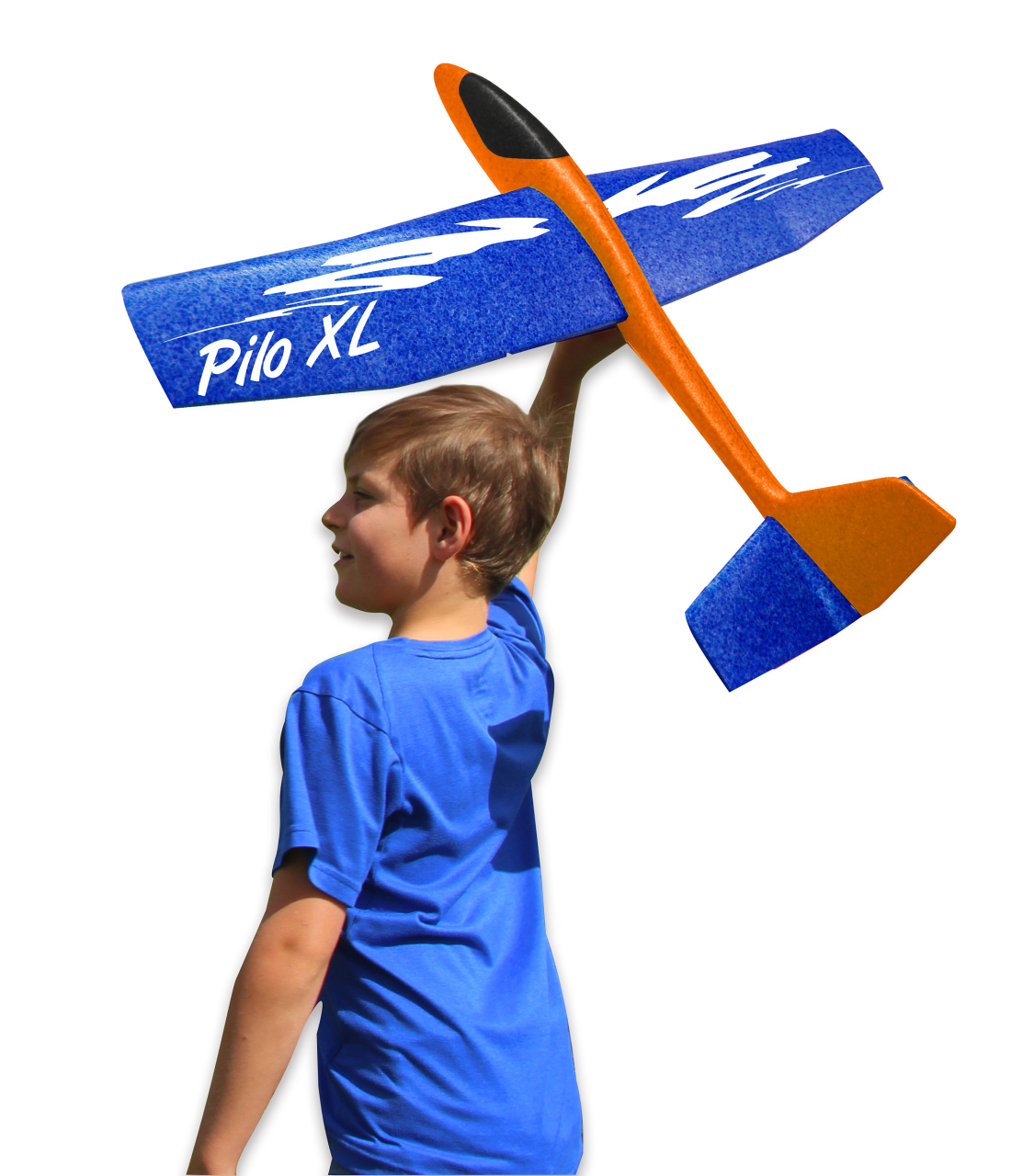Jamara e.K. JAMARA Pilo XL Schaumwurfgleiter EPP Tragfläche blau Rumpf orange
