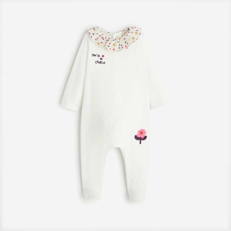 Pyjama bébé fille à col blanc Catimini