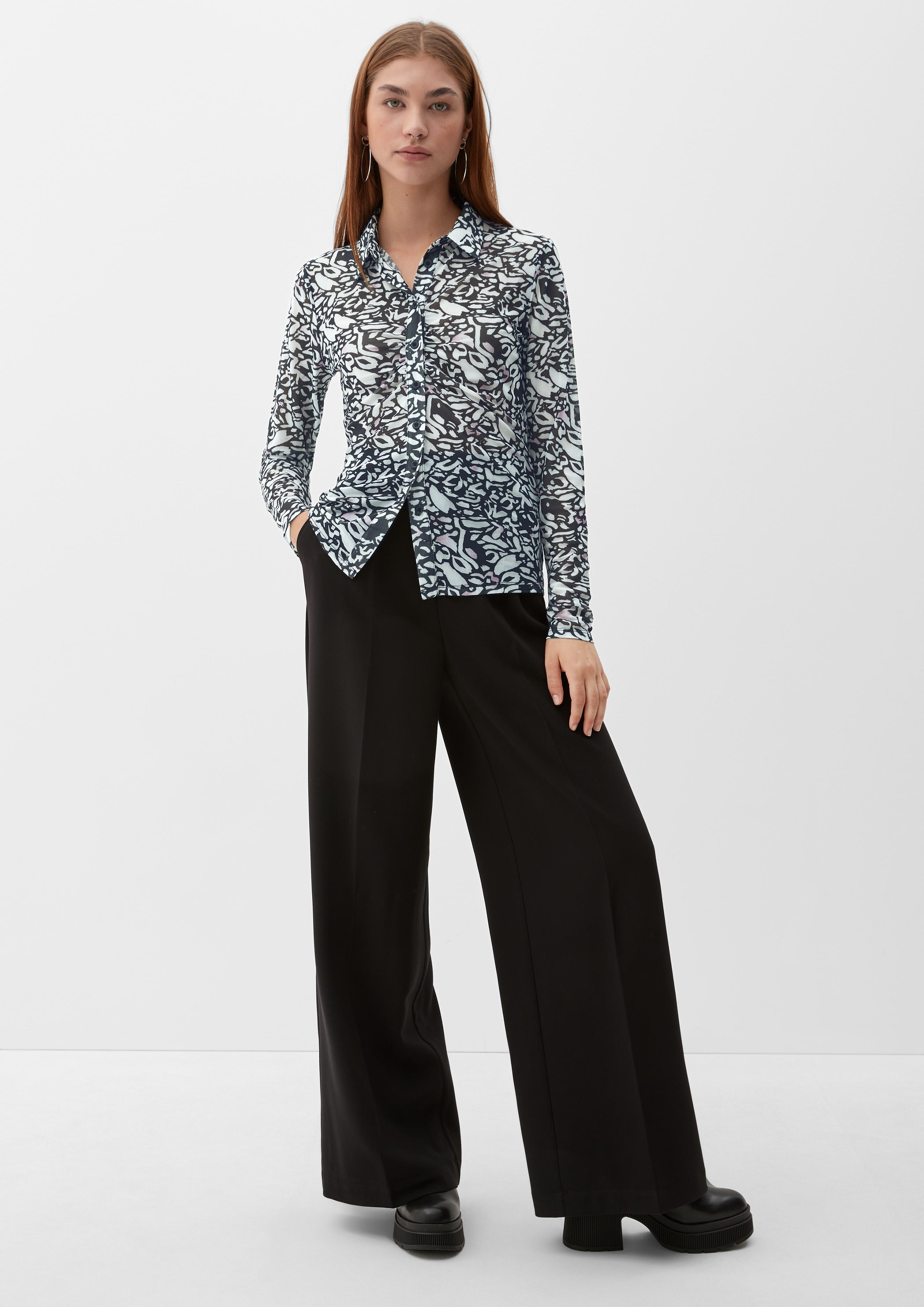 Meshbluse mit Alloverprint  2117716-99A0