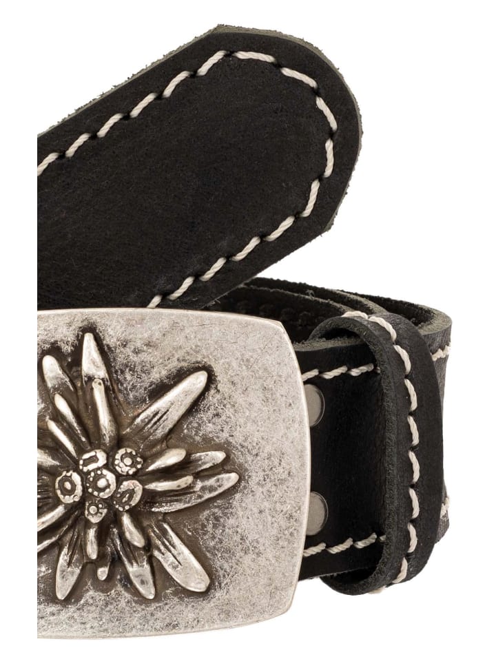 Manid Lederwaren Ledergürtel 9340S115 in schwarz günstig kaufen