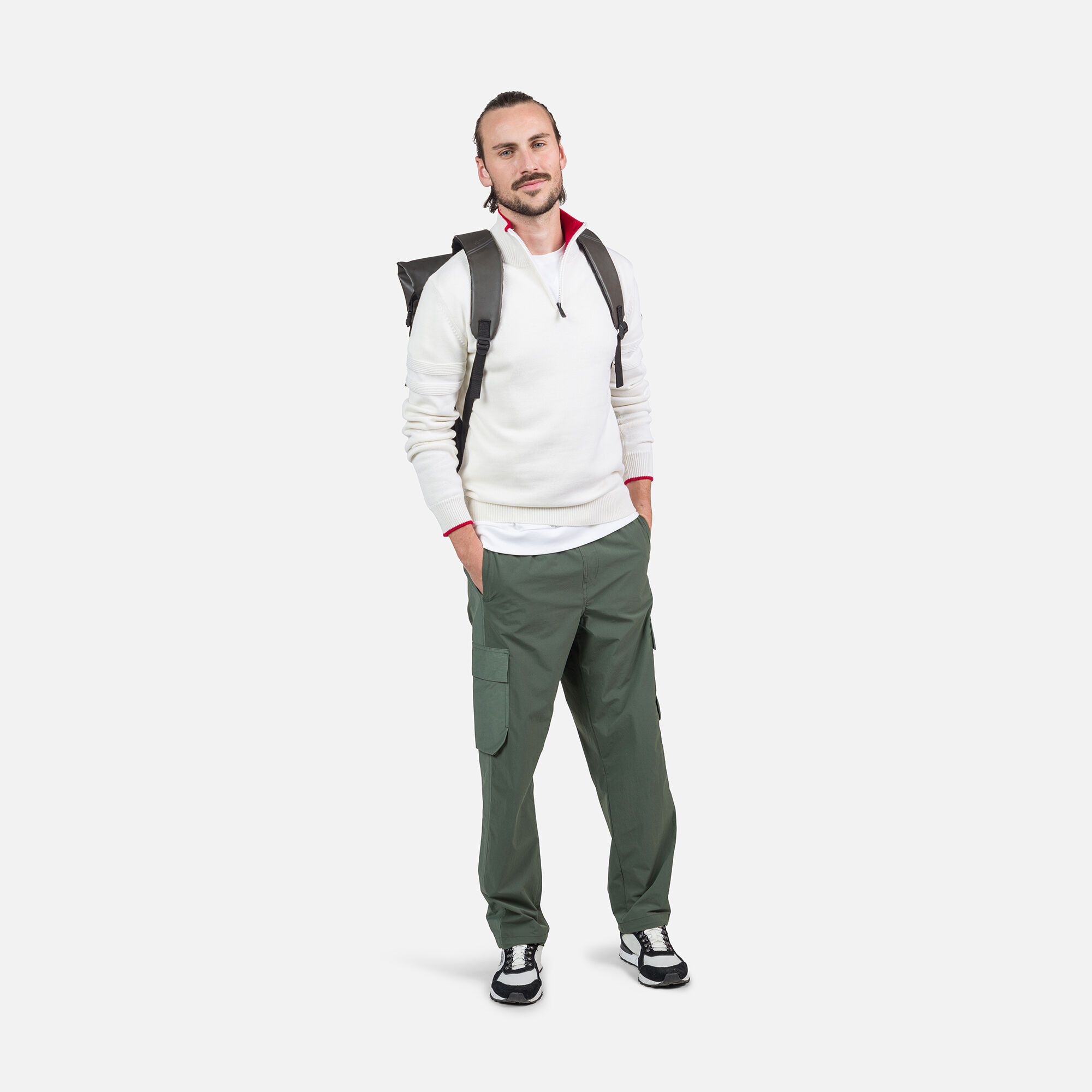 Pull en maille à demi-zip homme