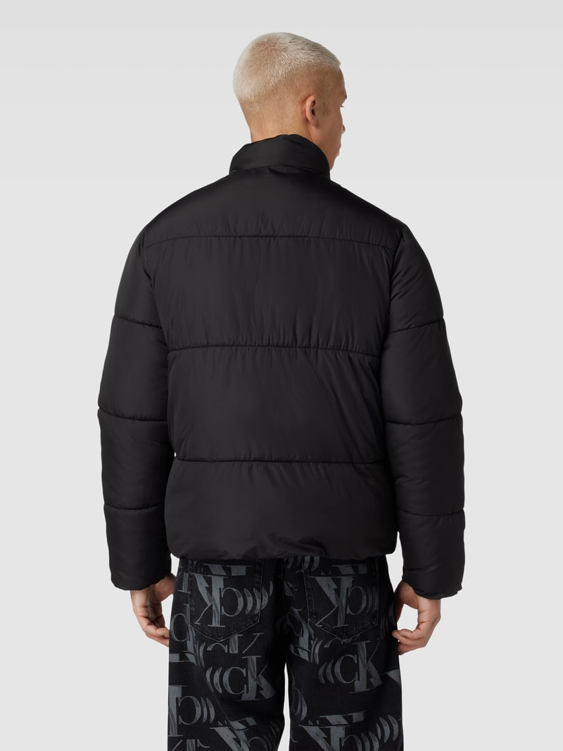 Steppjacke in unifarbenem Design Modell 'MAX' in schwarz
