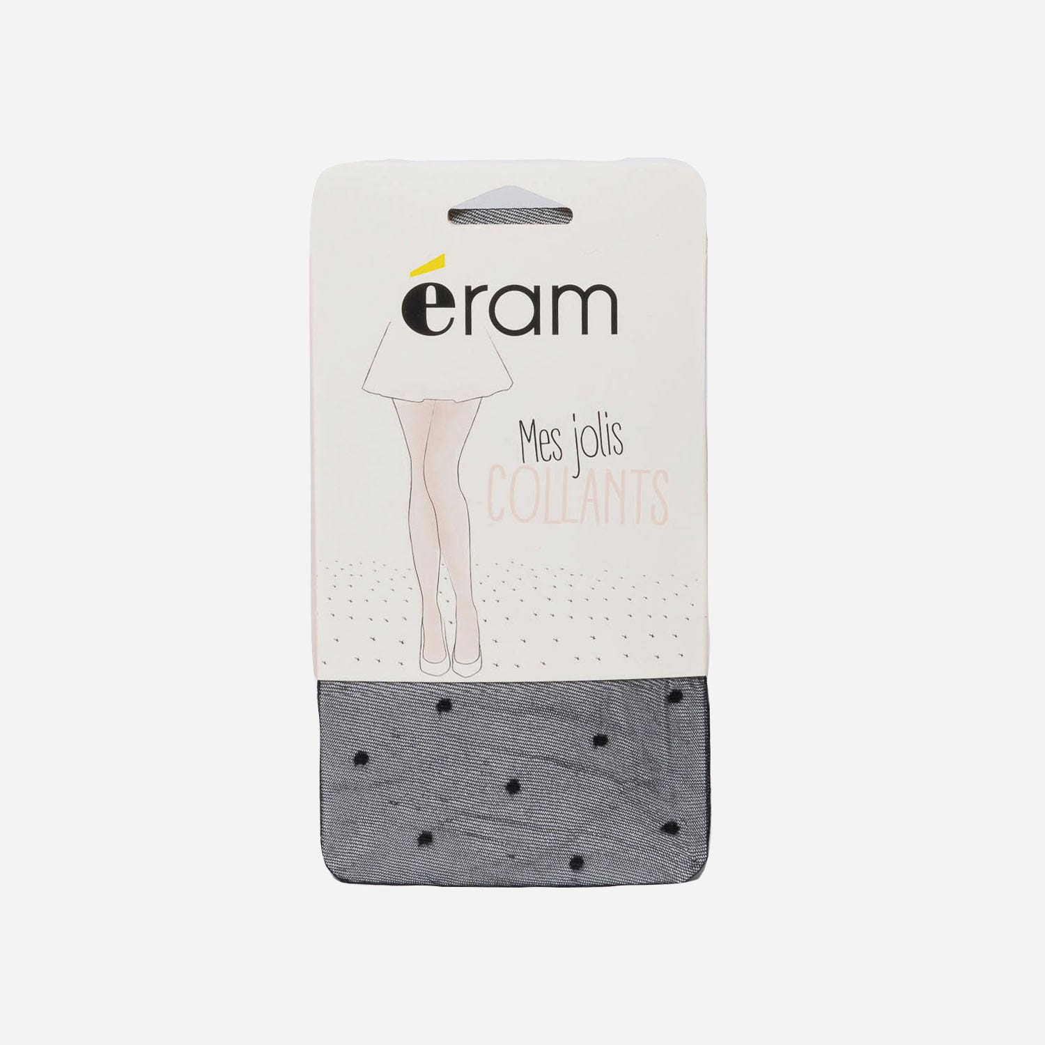 Collants noirs en voile plumetis