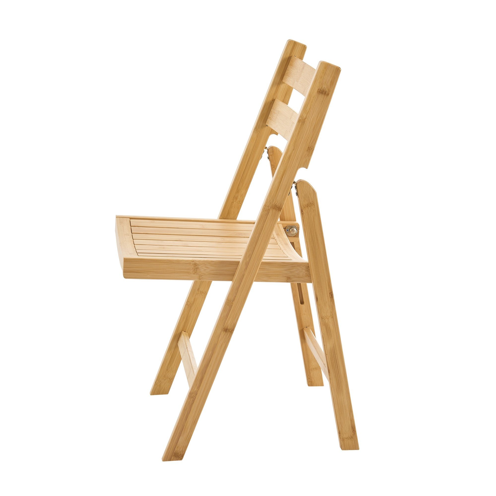 en.casa Klappstuhl (2 St), Gran Esszimmerstuhl aus Bambus 78x44cm