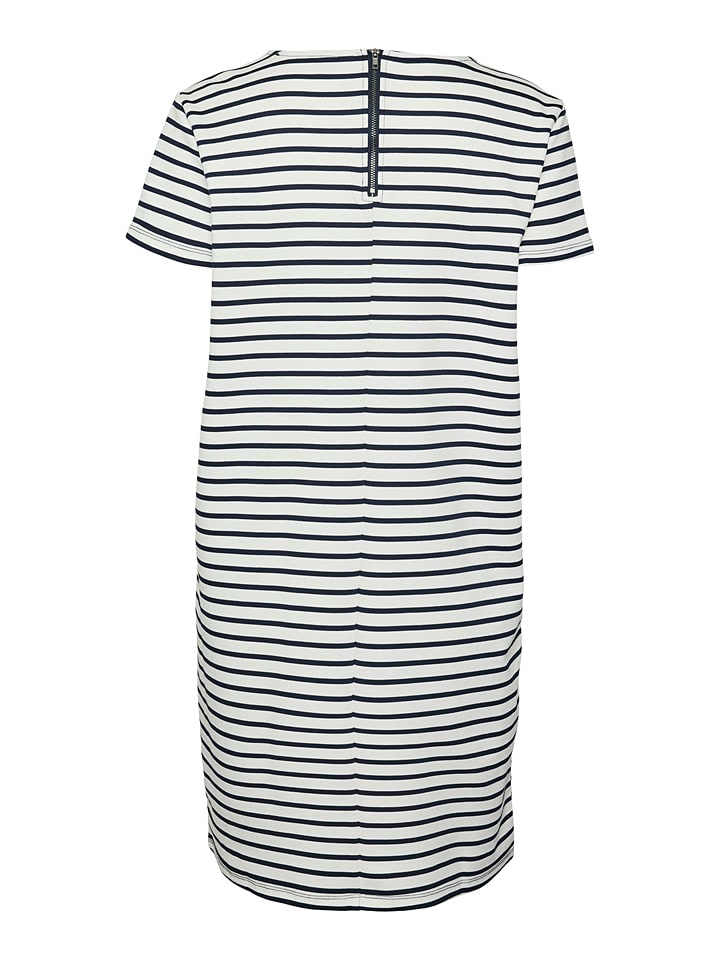 Vero Moda Kleid in Dunkelblau/ Weiß günstig kaufen