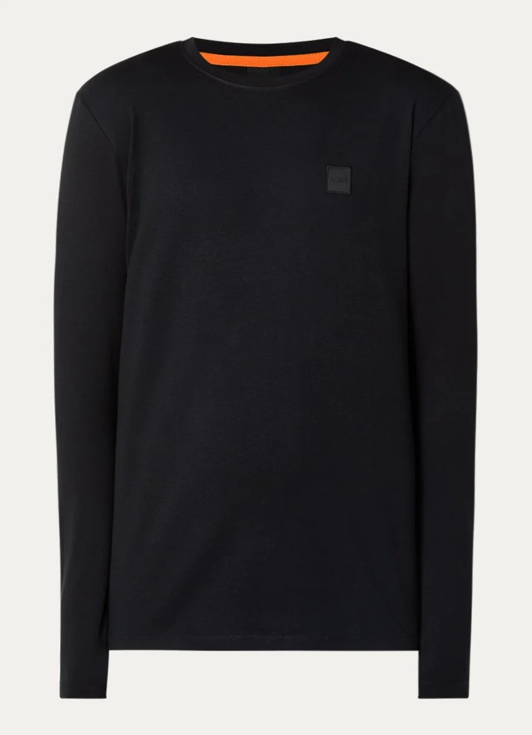 Camiseta de manga comprida HUGO BOSS Tacks com logotipo.