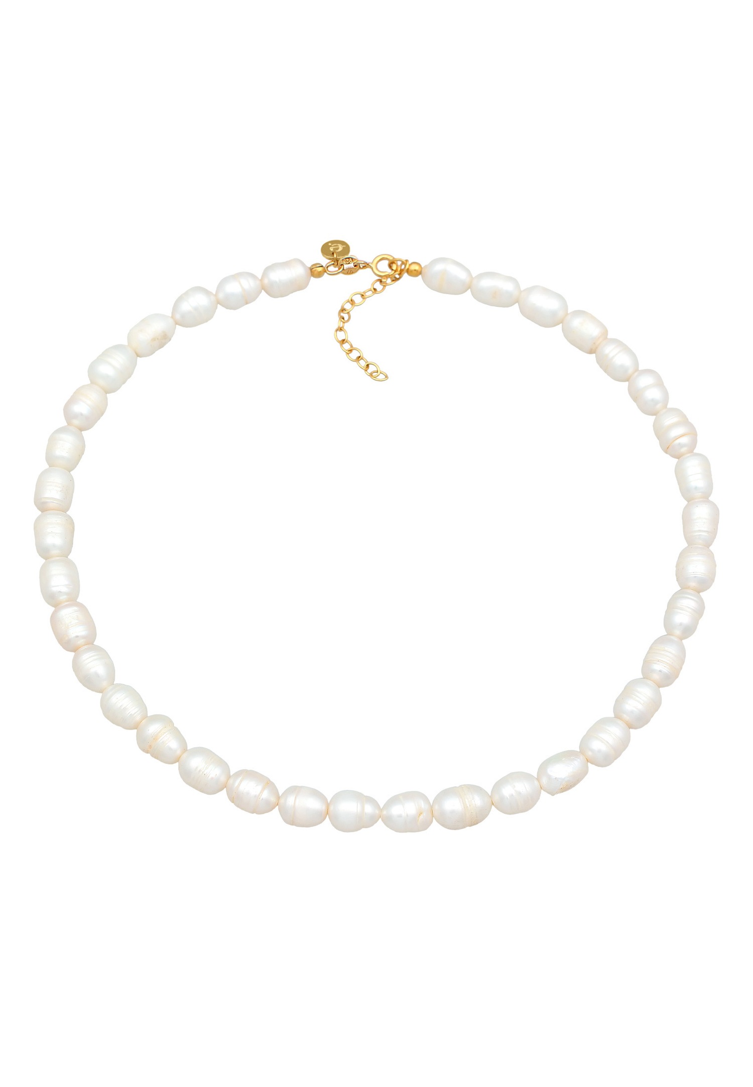 Elli PREMIUM Barok dames choker met zoetwaterparels in 925 sterling zilver