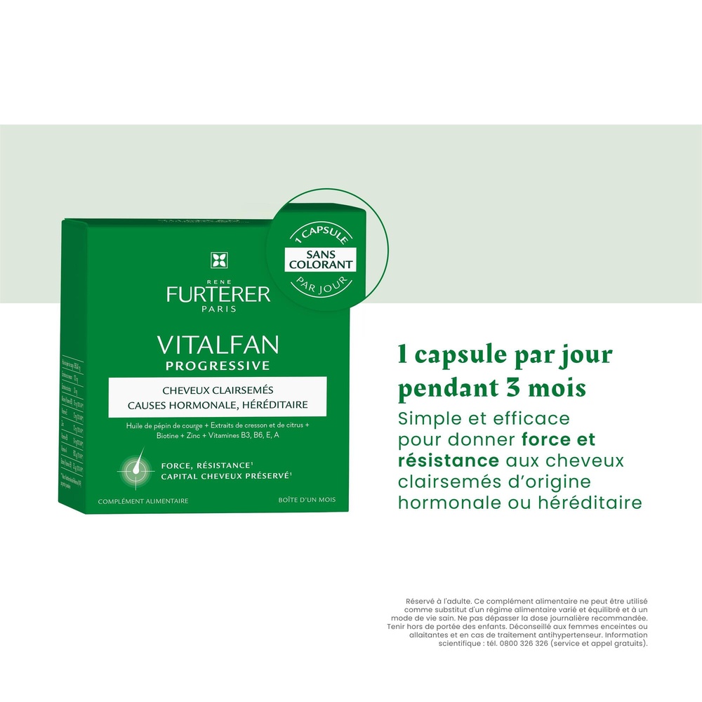 Furterer René Furterer Vitalfan Antichute progres sive - Sans colorant - 30 caps Complément