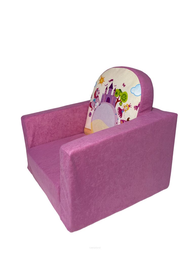 FORTISLINE Kindersessel Ausklappbarer Kindersessel - Pink Castle