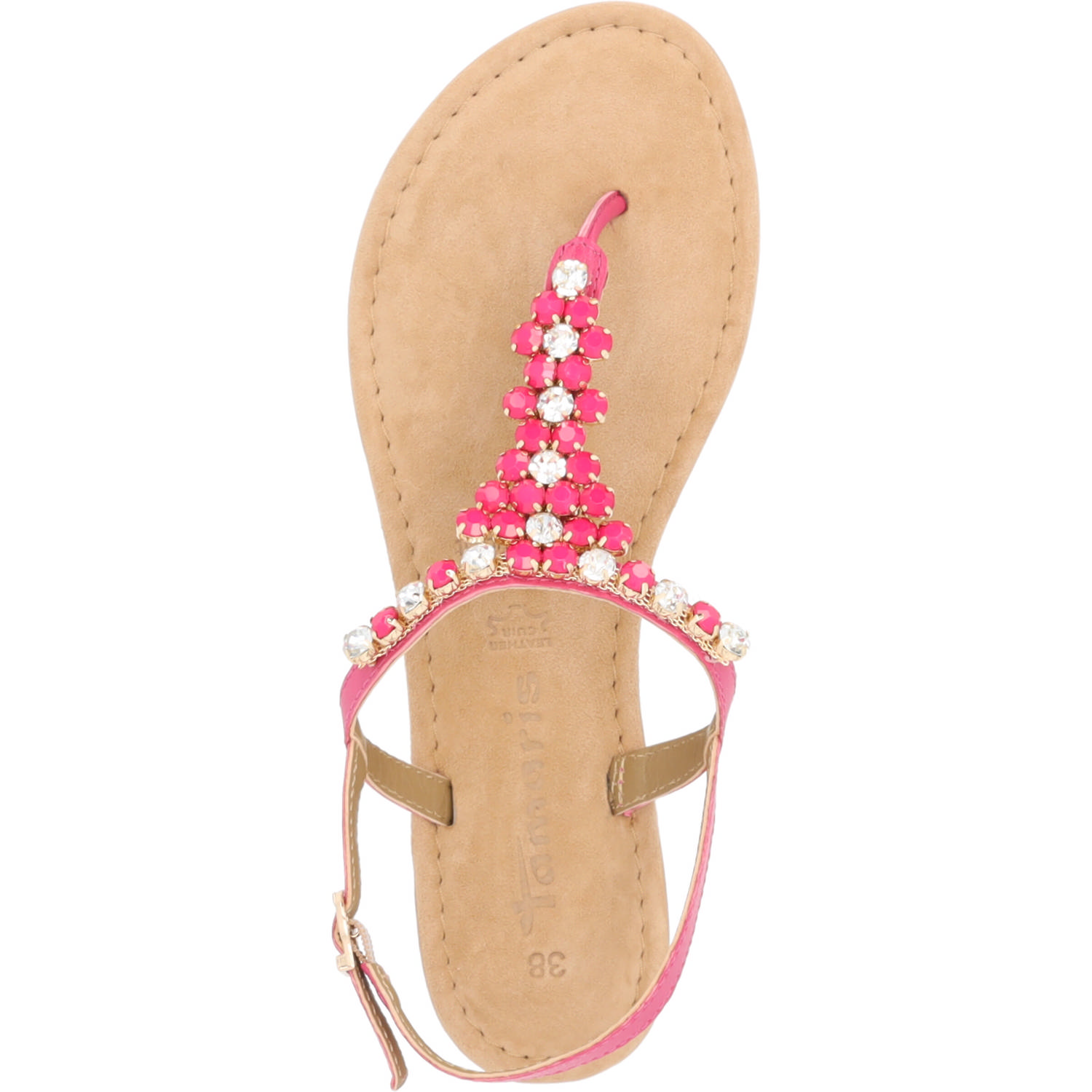 Tamaris 28124, T-Steg-Sandalen, Damen, FUXIA